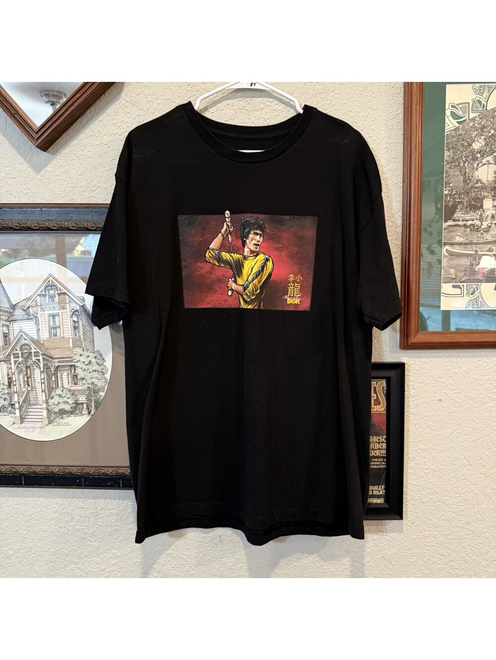 Vintage 00s Dirty Ghetto Kids DGK Bruce Lee Skateboarding Shirt Size Mens XL